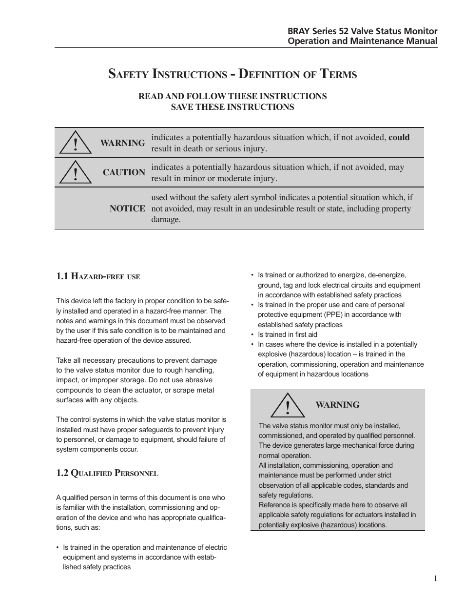 Bray 52 Series User Manual | Page 3 / 21