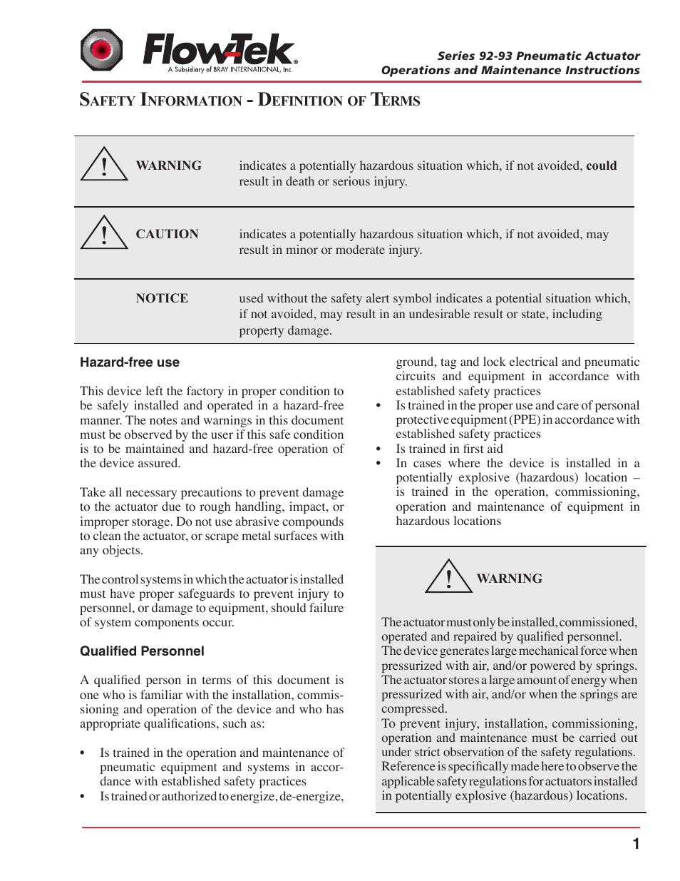 Bray 92_93 Series FLO User Manual | Page 3 / 14