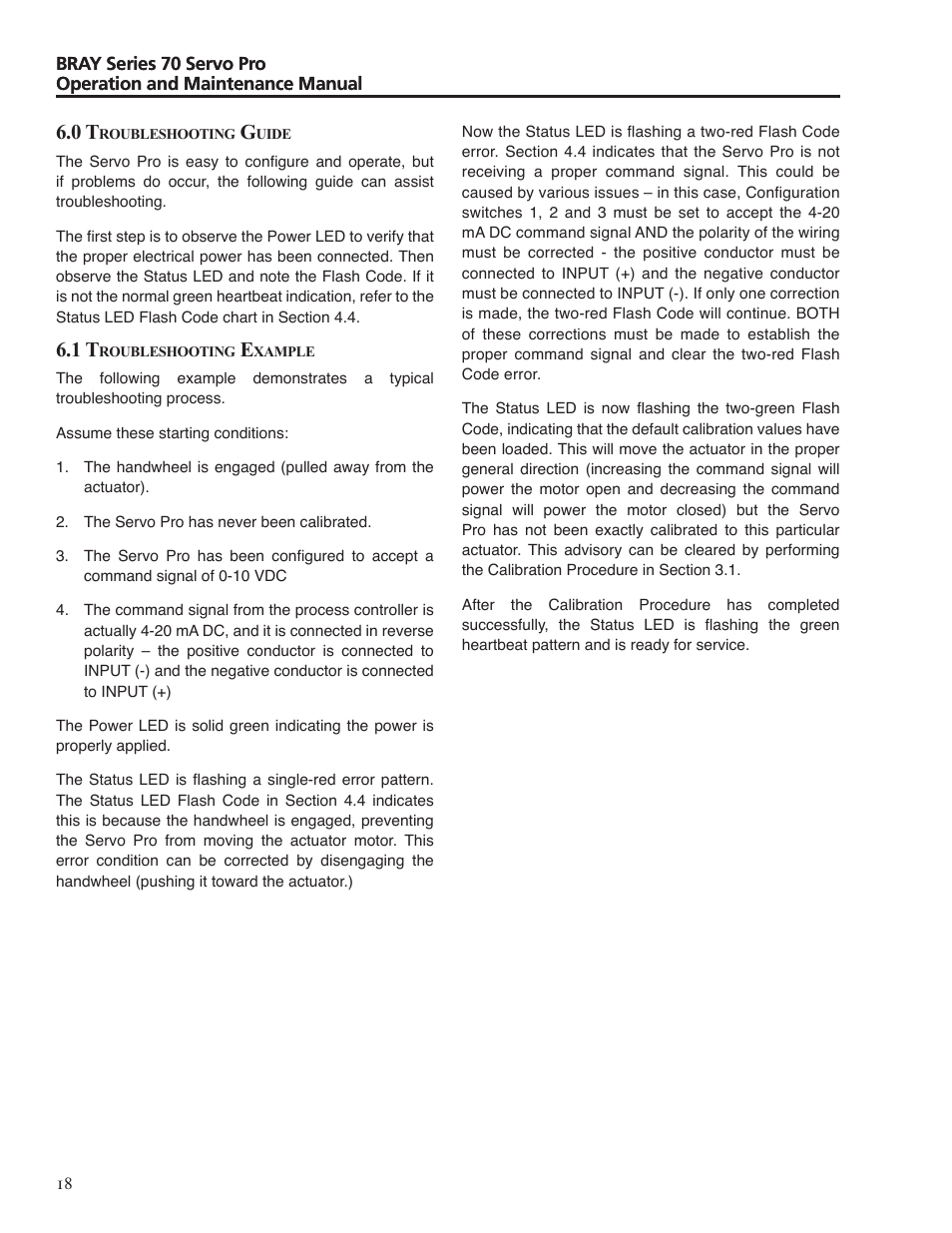 Bray 70 Series SERVO PRO User Manual | Page 20 / 22
