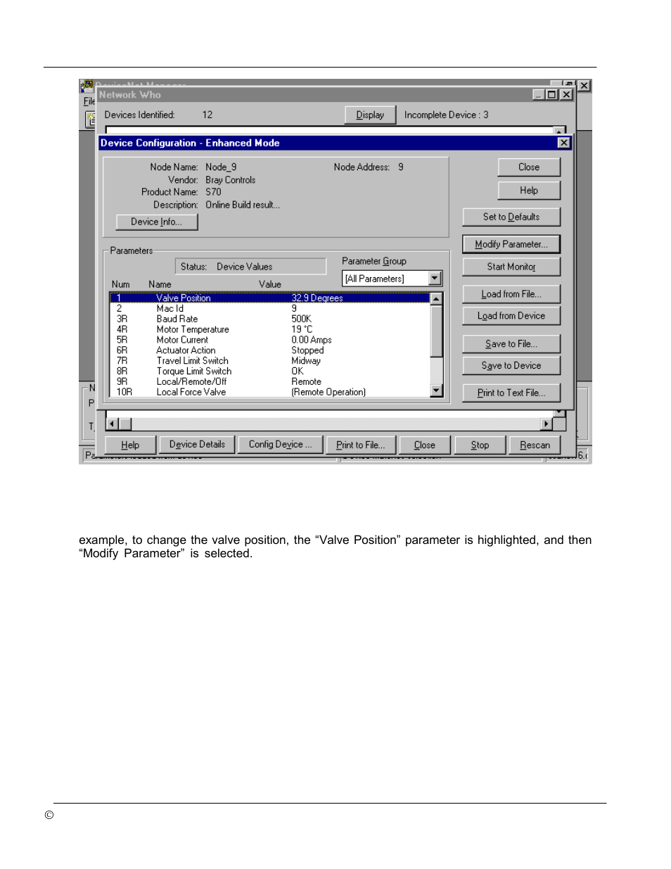 Bray 70 Series SERVO PRO DeviceNET User Manual | Page 19 / 24