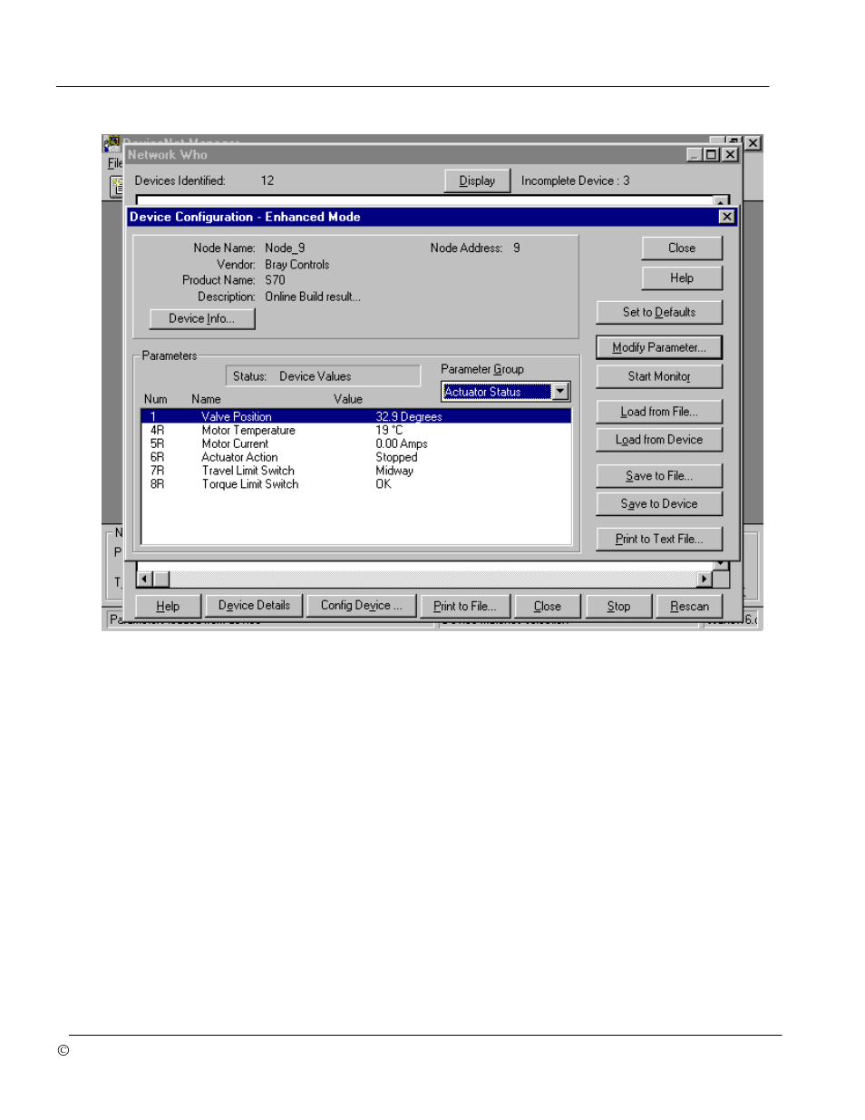 Bray 70 Series SERVO PRO DeviceNET User Manual | Page 21 / 24