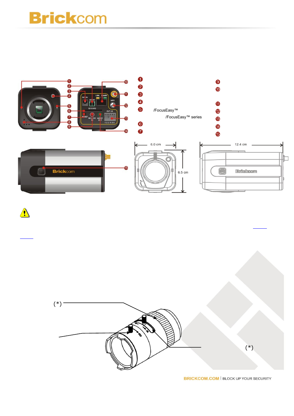 Chapter 4- device appearance description | Brickcom FB-series User Manual | Page 9 / 32