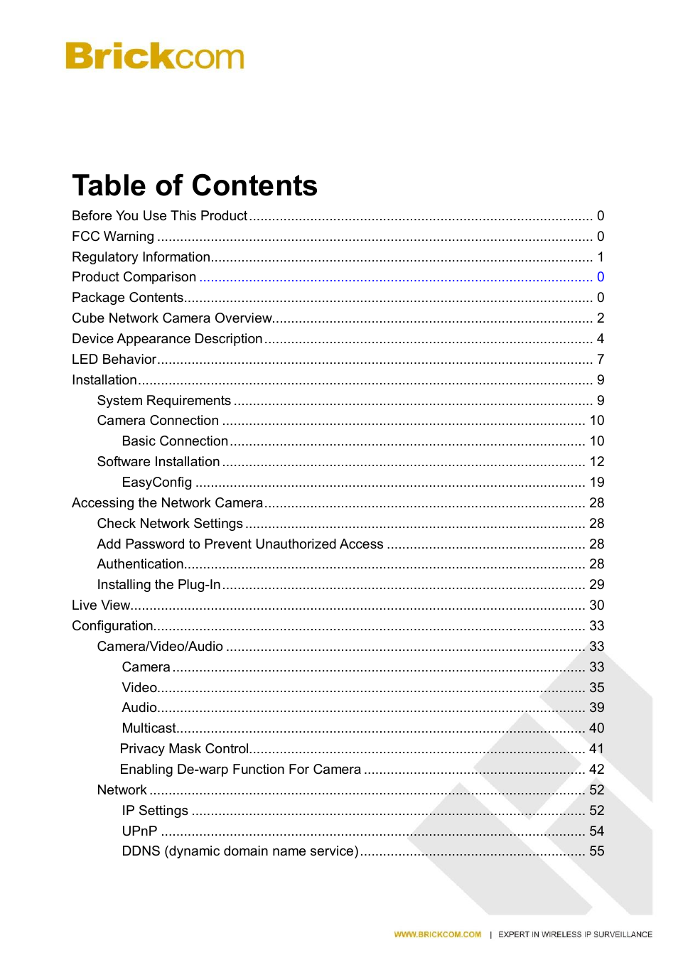 Brickcom CB-500A User Manual | Page 3 / 96