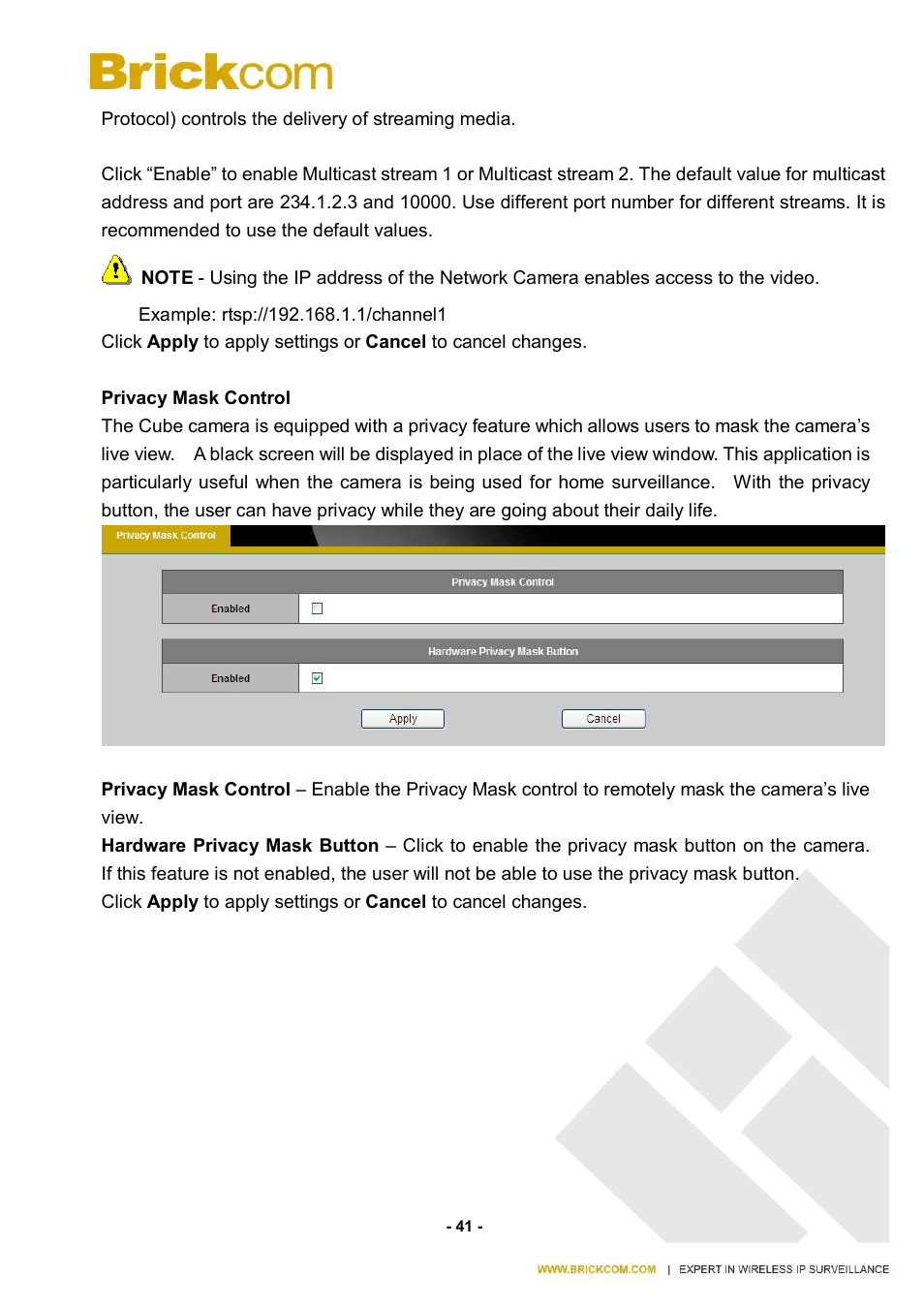 Brickcom CB-500A User Manual | Page 48 / 96