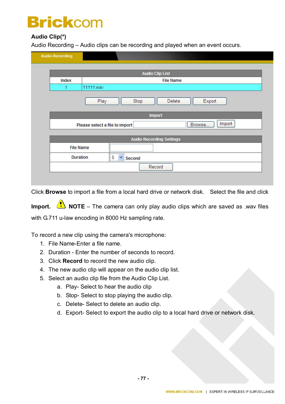 Brickcom CB-500A User Manual | Page 84 / 96