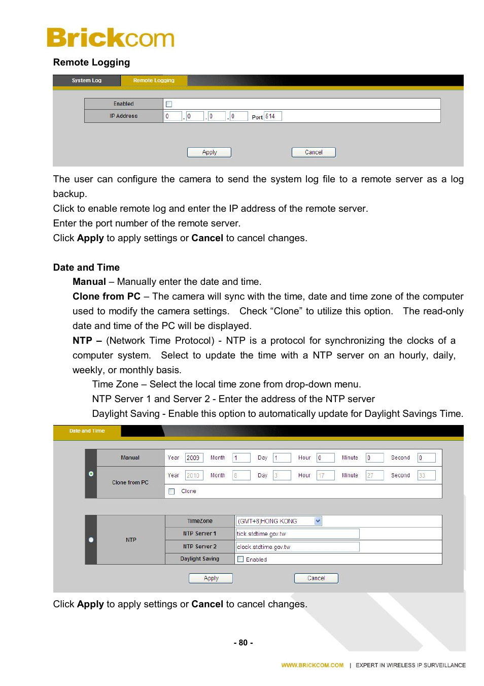 Brickcom CB-500A User Manual | Page 87 / 96