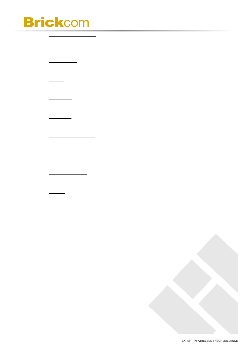 Brickcom VD-series User Manual | Page 20 / 30