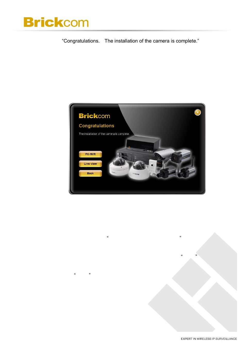 Brickcom VD-series User Manual | Page 30 / 30