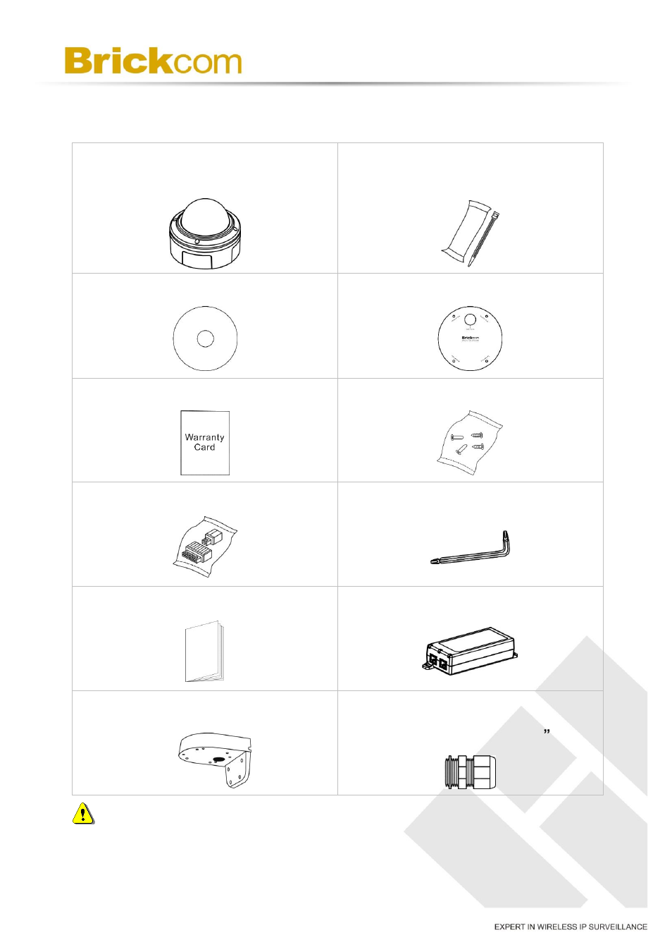Chapter 1 - package contents | Brickcom VD-series User Manual | Page 6 / 30