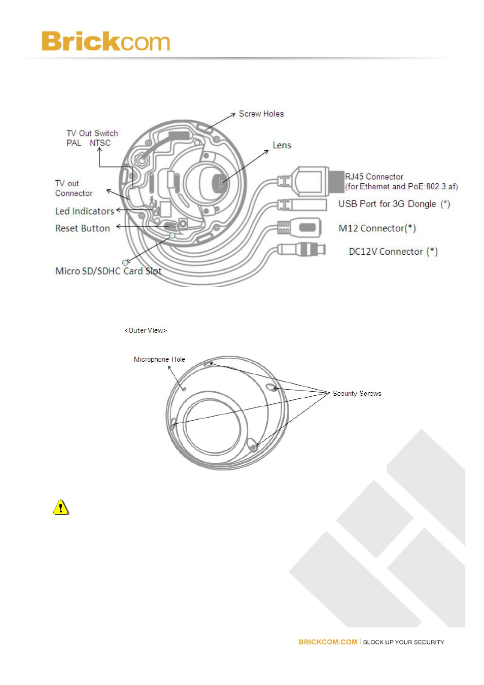 Device appearance description, Installation | Brickcom MD-300N User Manual | Page 10 / 34