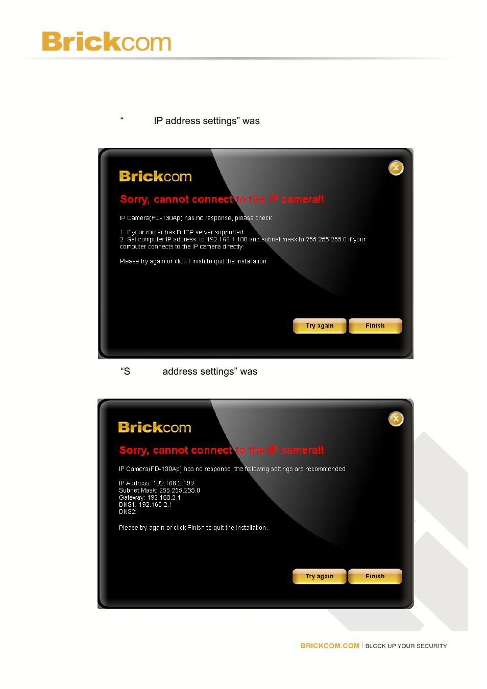 Brickcom MD-300N User Manual | Page 33 / 34