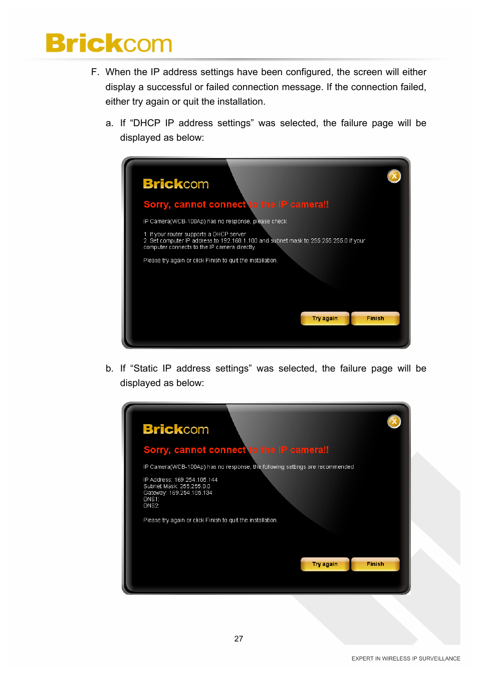 Brickcom PZ-040 12x Series User Manual | Page 31 / 73