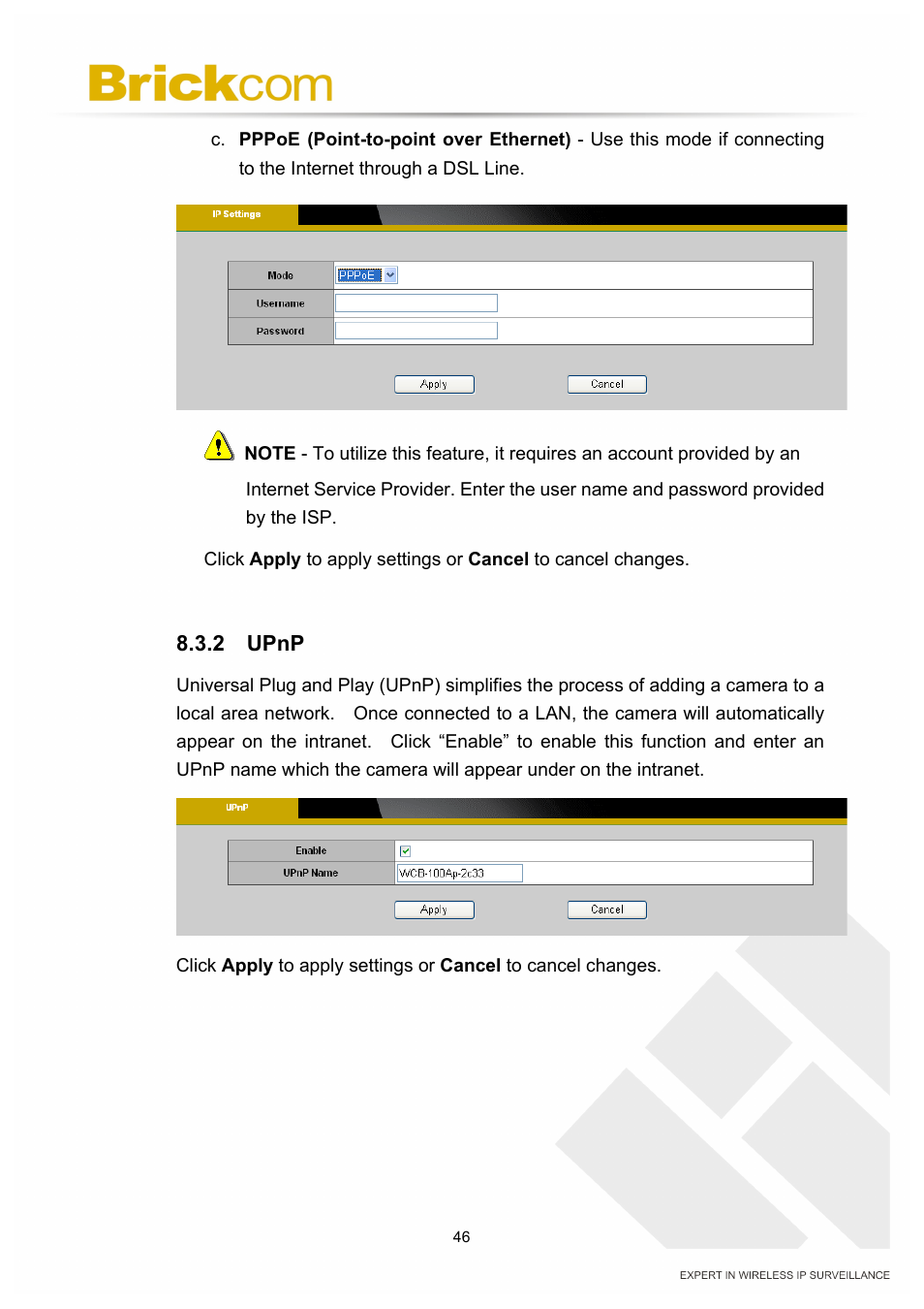 Brickcom PZ-040 12x Series User Manual | Page 50 / 73