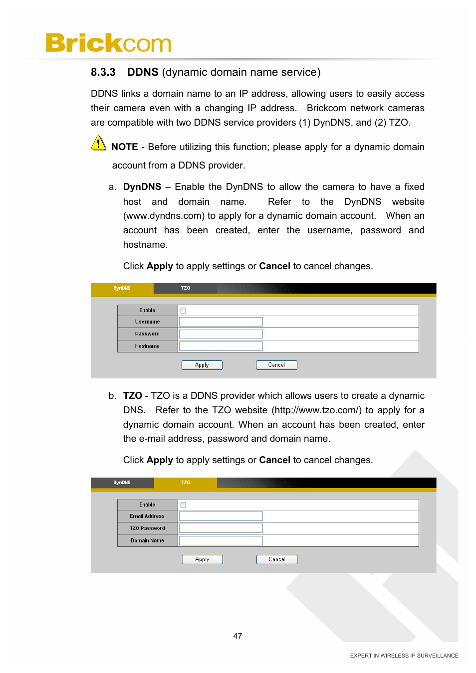 Brickcom PZ-040 12x Series User Manual | Page 51 / 73