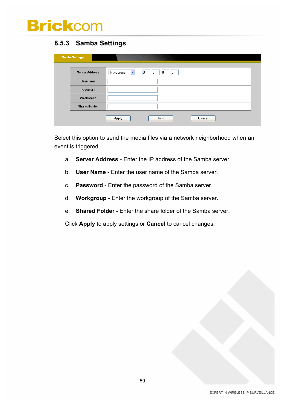 Brickcom PZ-040 12x Series User Manual | Page 63 / 73