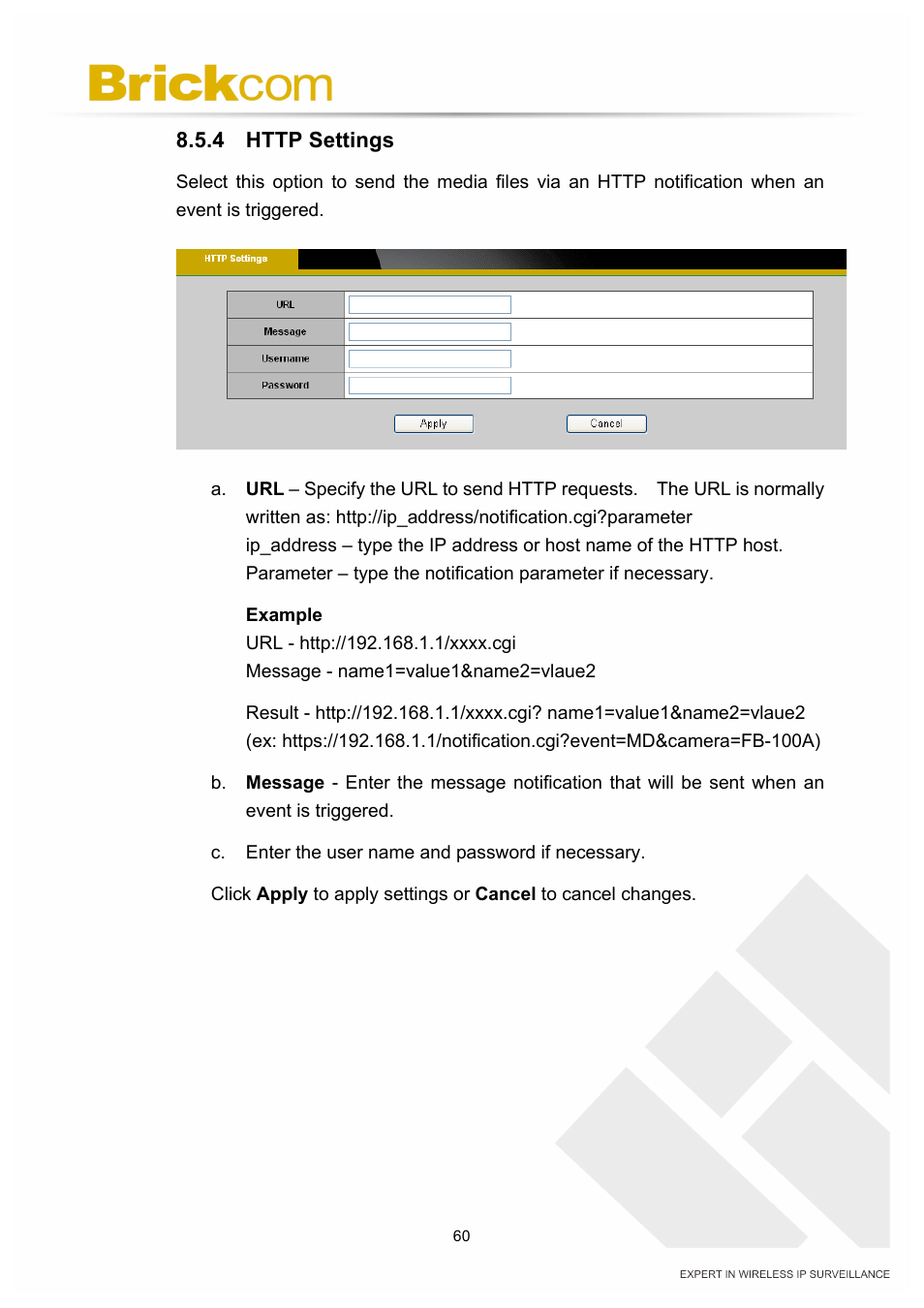 Brickcom PZ-040 12x Series User Manual | Page 64 / 73