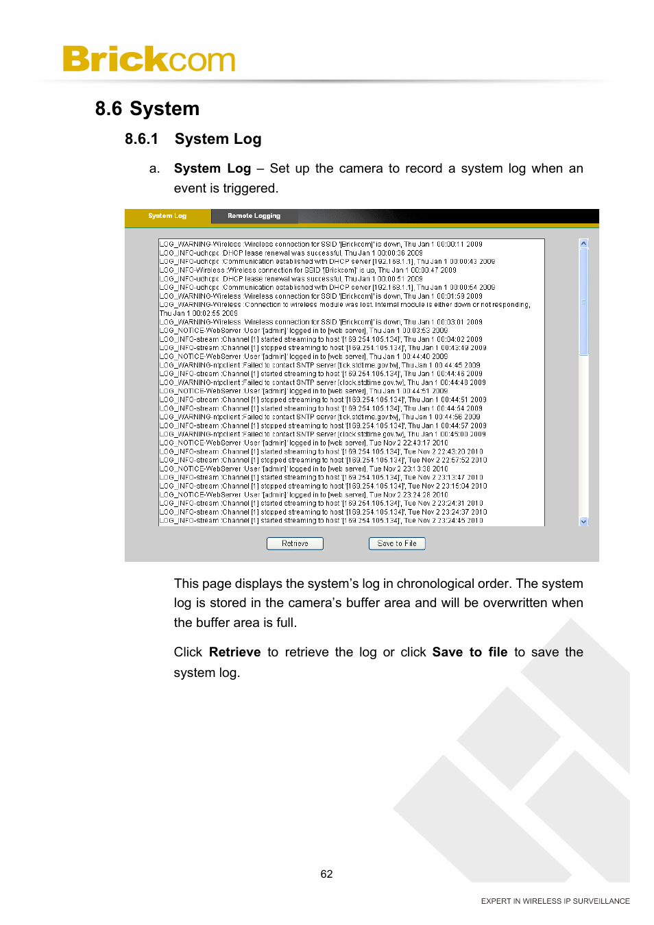 6 system | Brickcom PZ-040 12x Series User Manual | Page 66 / 73