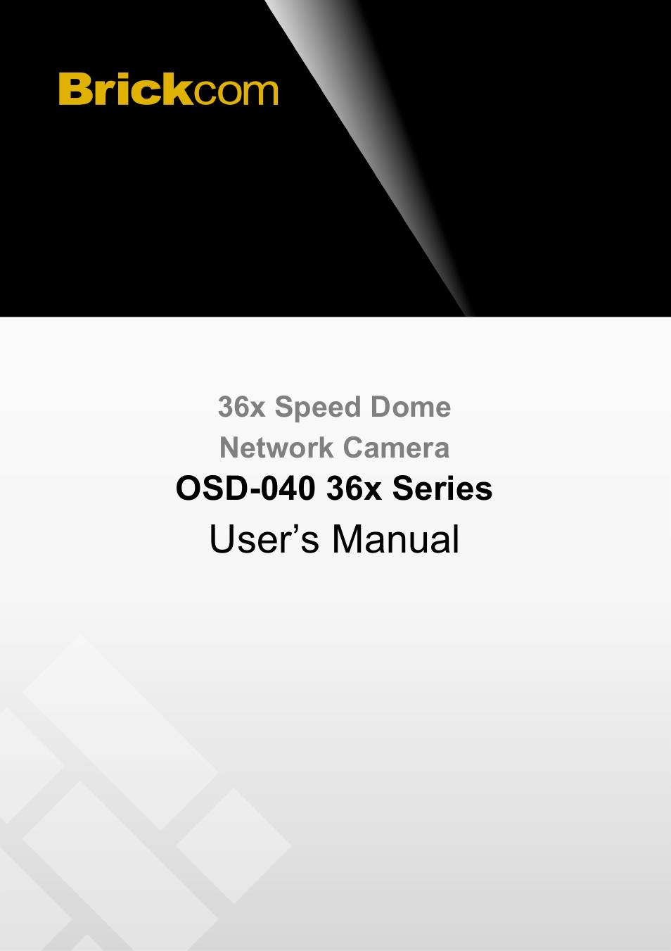 Brickcom OSD-040 36x Series User Manual | 74 pages