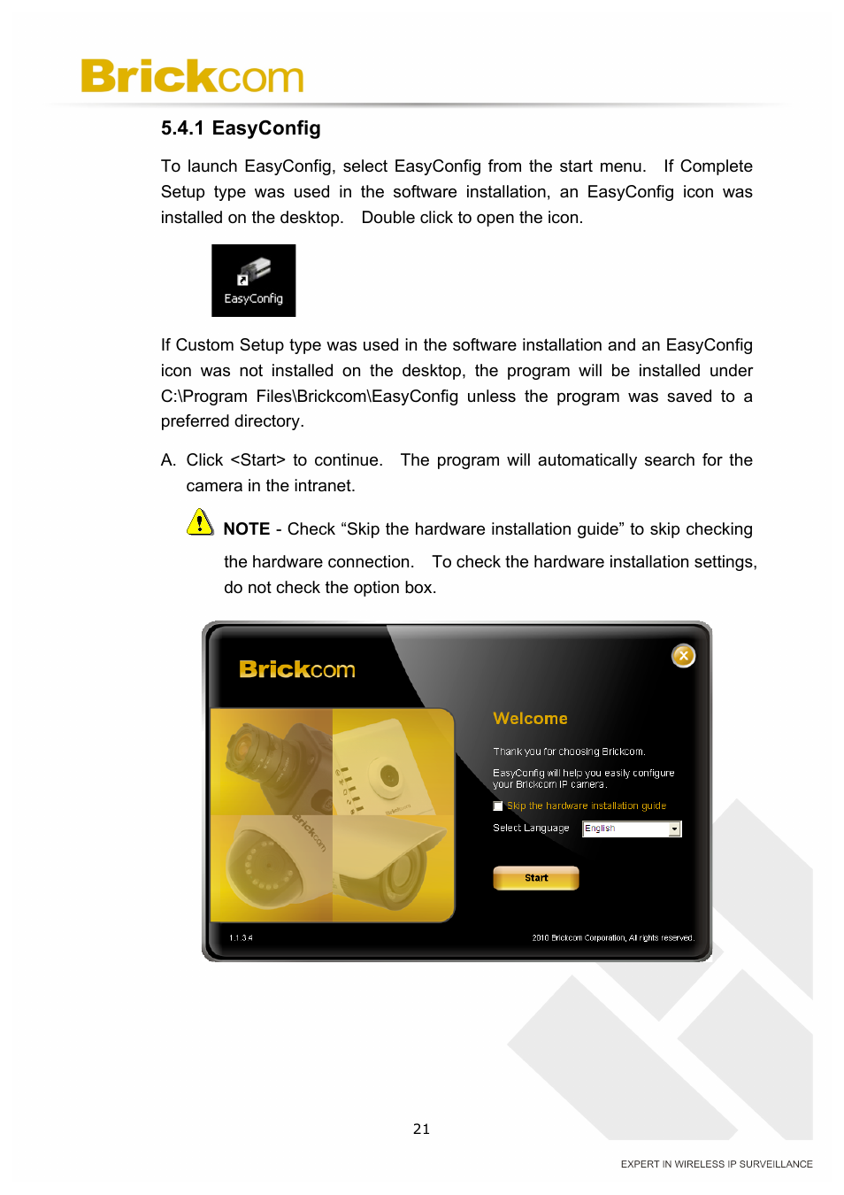 1 easyconfig | Brickcom OSD-040 36x Series User Manual | Page 25 / 74