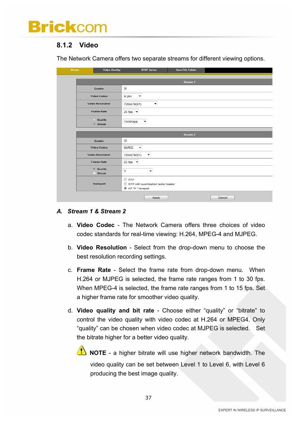 Brickcom OSD-040 36x Series User Manual | Page 41 / 74