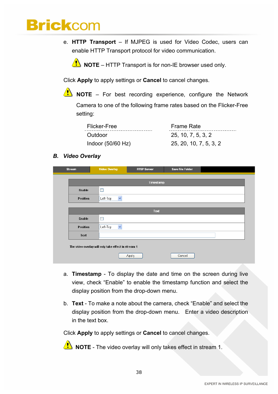 Brickcom OSD-040 36x Series User Manual | Page 42 / 74