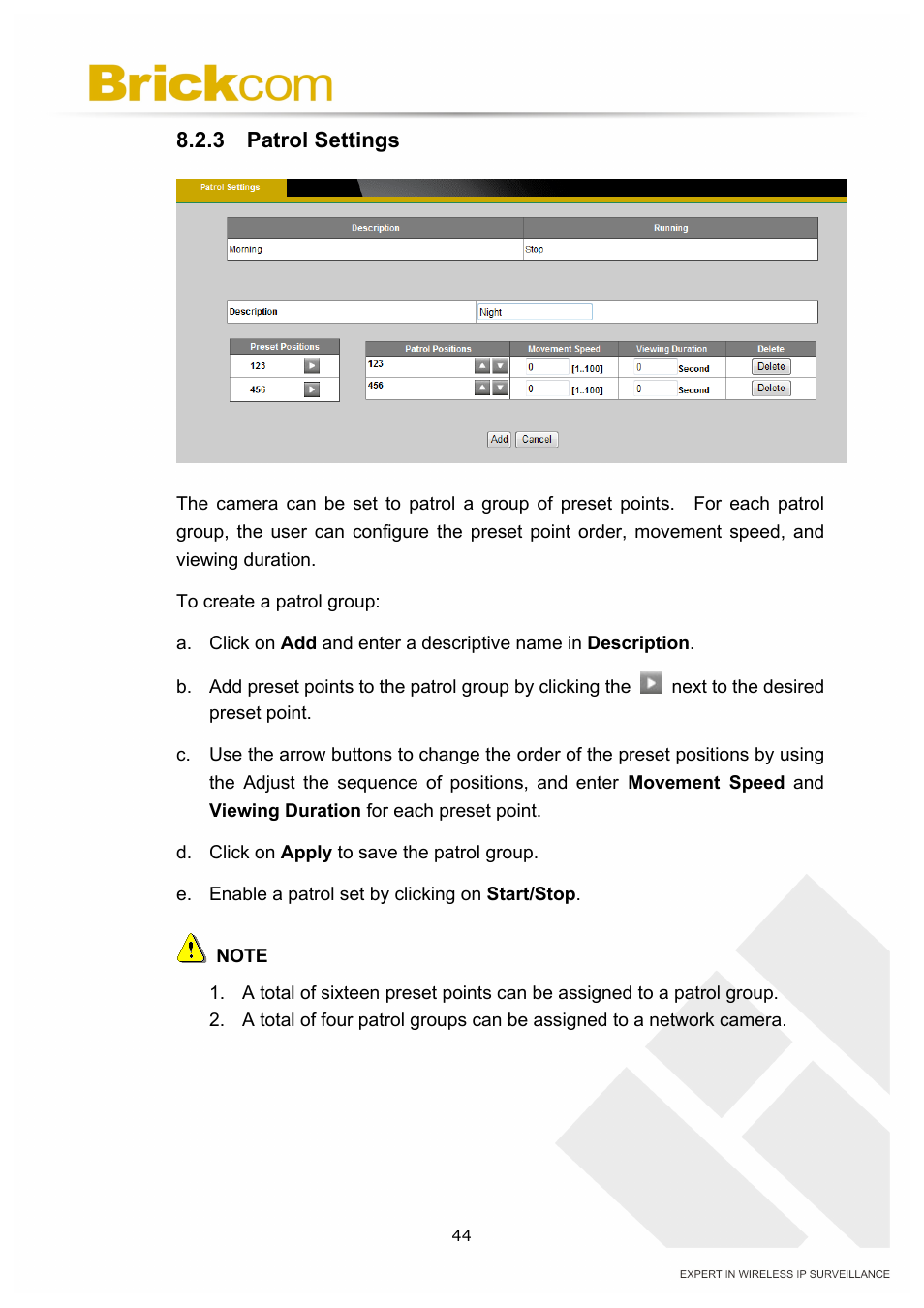Brickcom OSD-040 36x Series User Manual | Page 48 / 74