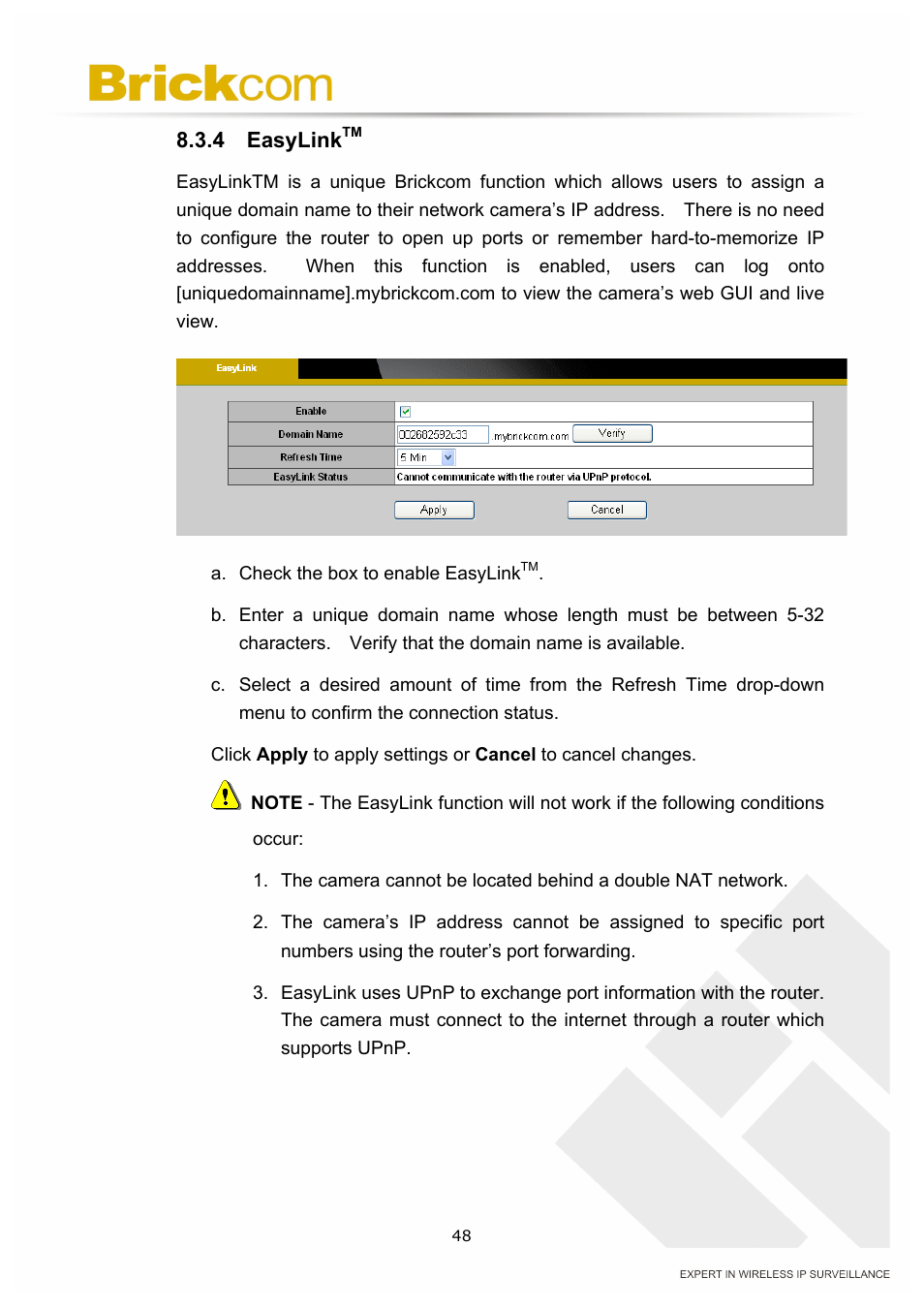 4 easylink | Brickcom OSD-040 36x Series User Manual | Page 52 / 74