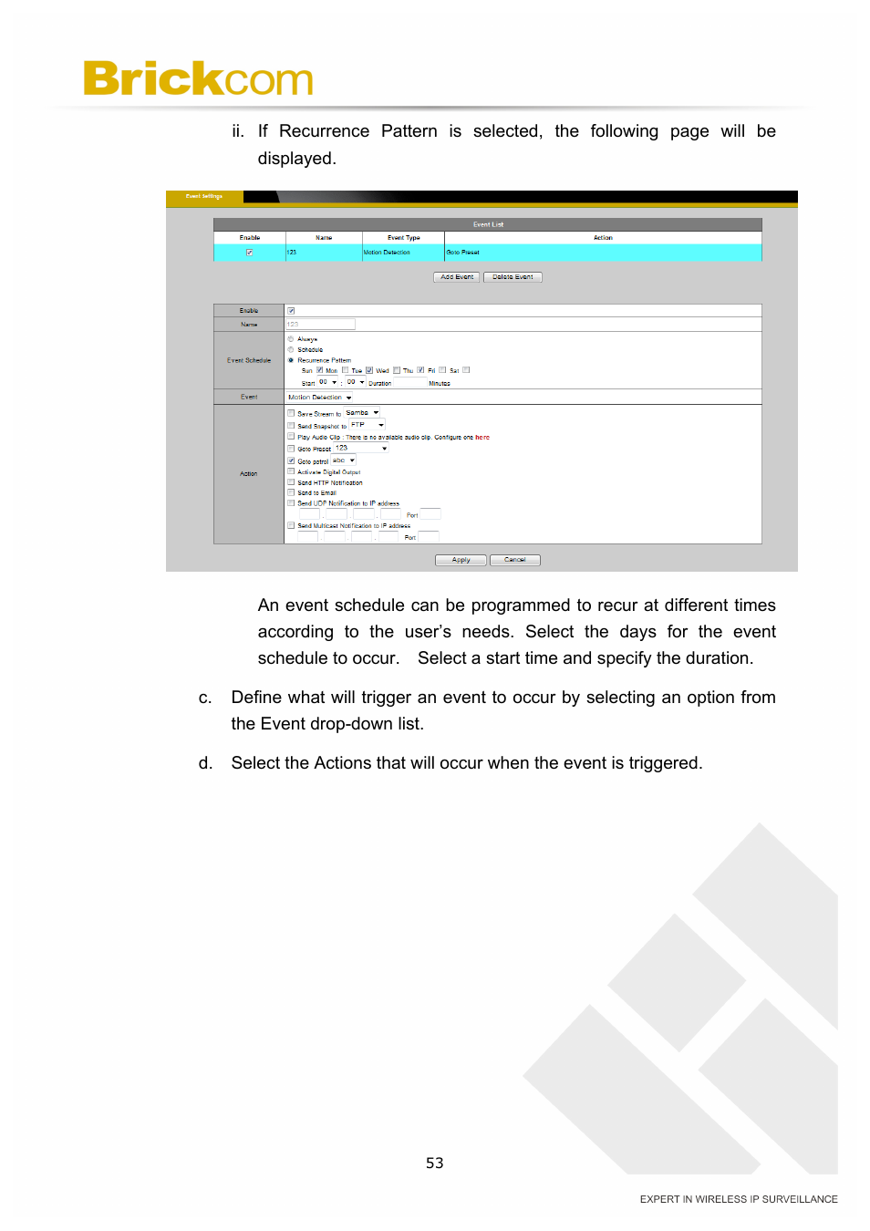 Brickcom OSD-040 36x Series User Manual | Page 57 / 74