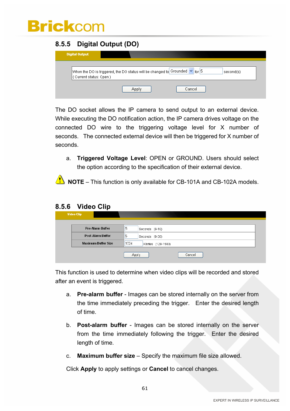 Brickcom OSD-040 36x Series User Manual | Page 65 / 74
