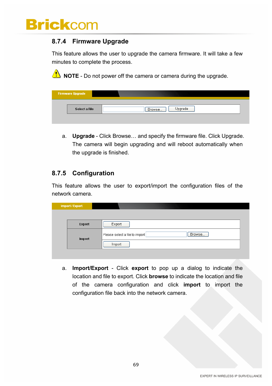 Brickcom OSD-040 36x Series User Manual | Page 73 / 74
