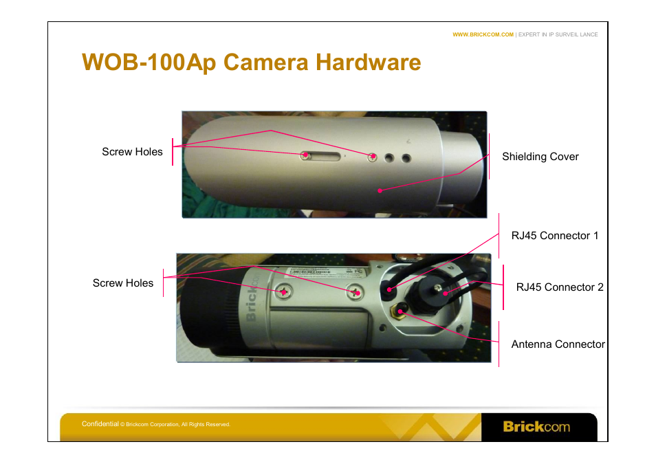 Wob-100ap camera hardware | Brickcom WOB-100Ap User Manual | Page 3 / 16