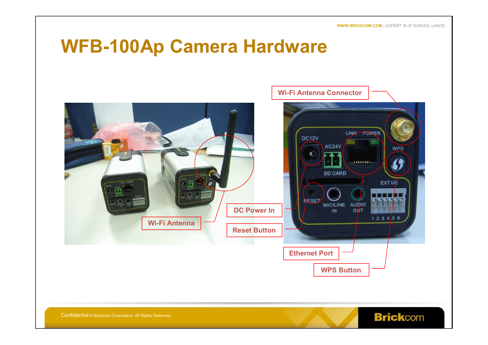 Wfb-100ap camera hardware | Brickcom WFB-100Ap User Manual | Page 4 / 14