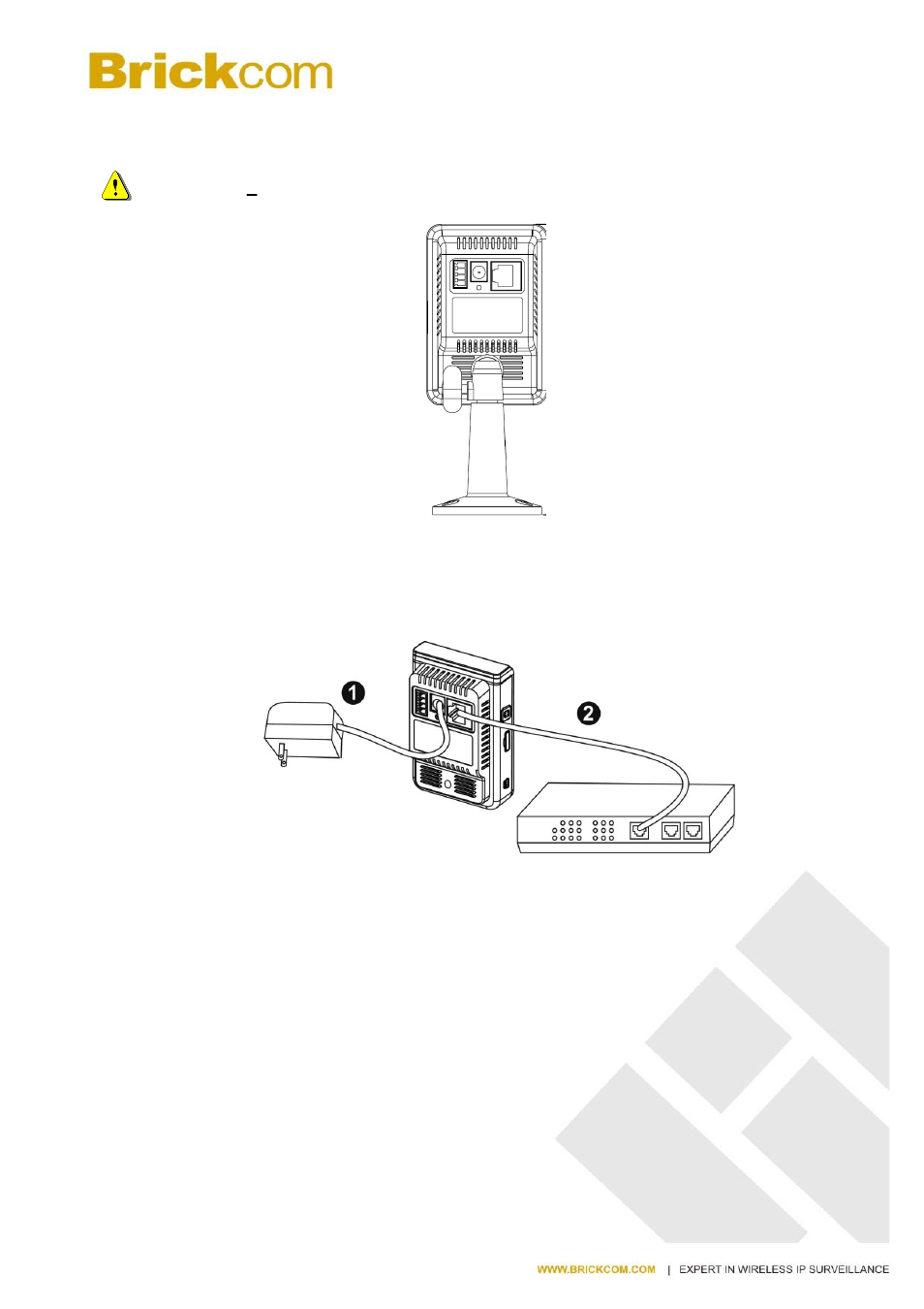 Camera connection, Basic connection | Brickcom MB-series User Manual | Page 14 / 28