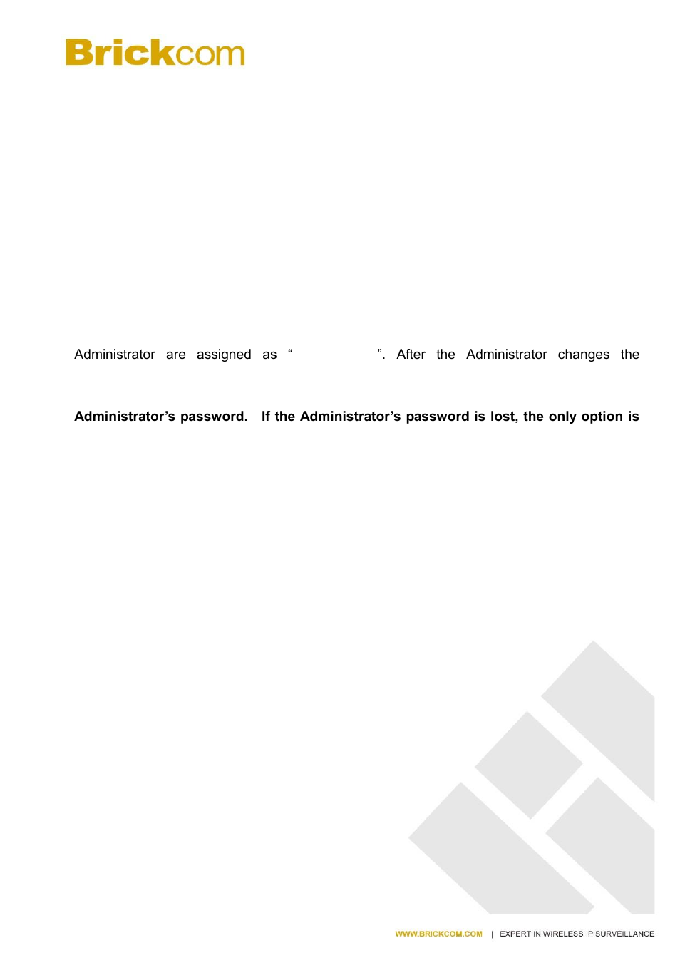 Accessing the network camera, Check network settings, Add password to prevent unauthorized access | Brickcom MB-series User Manual | Page 28 / 28