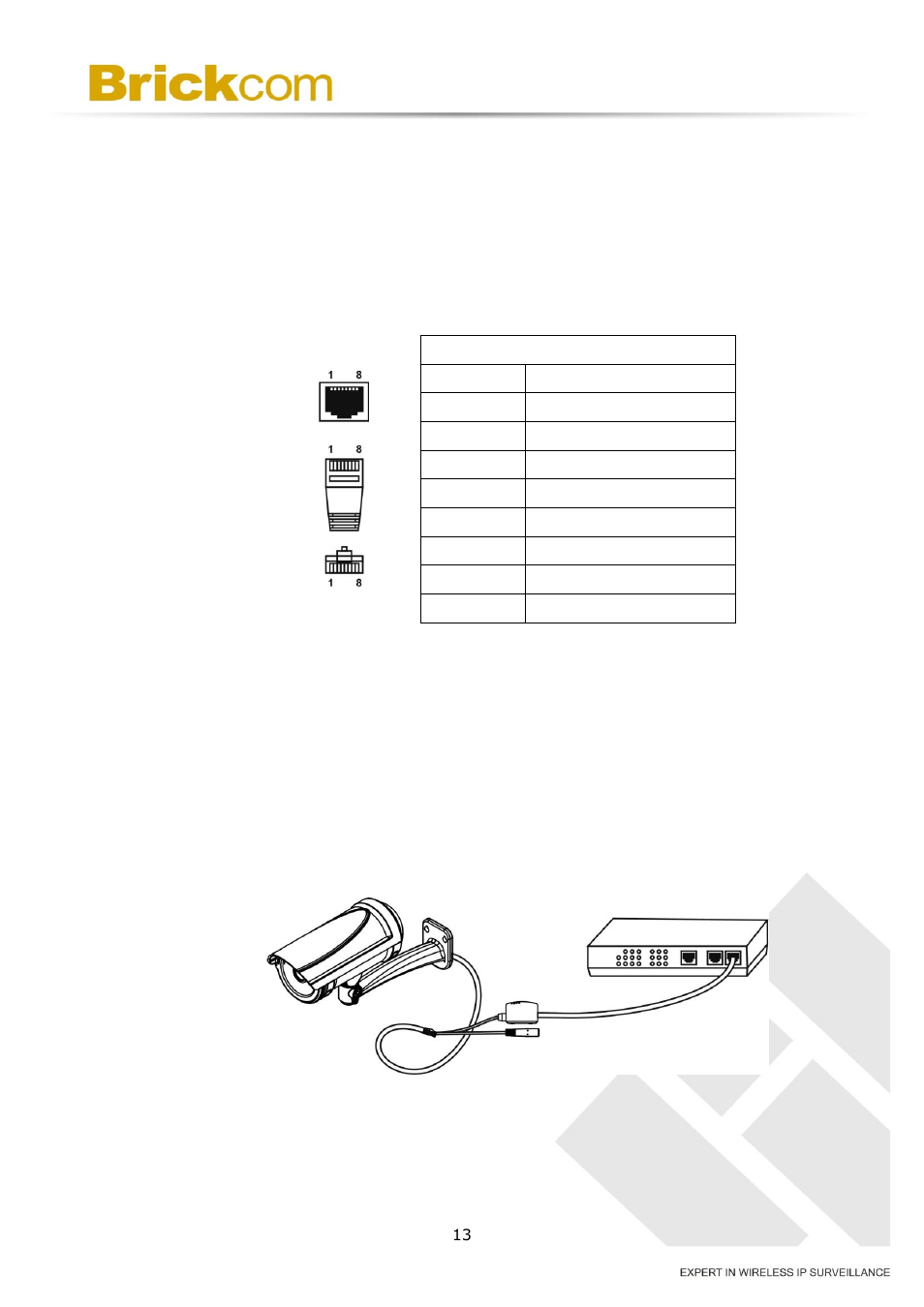 Camera connection, 2 camera connection | Brickcom OB-500Af Series User Manual | Page 16 / 34