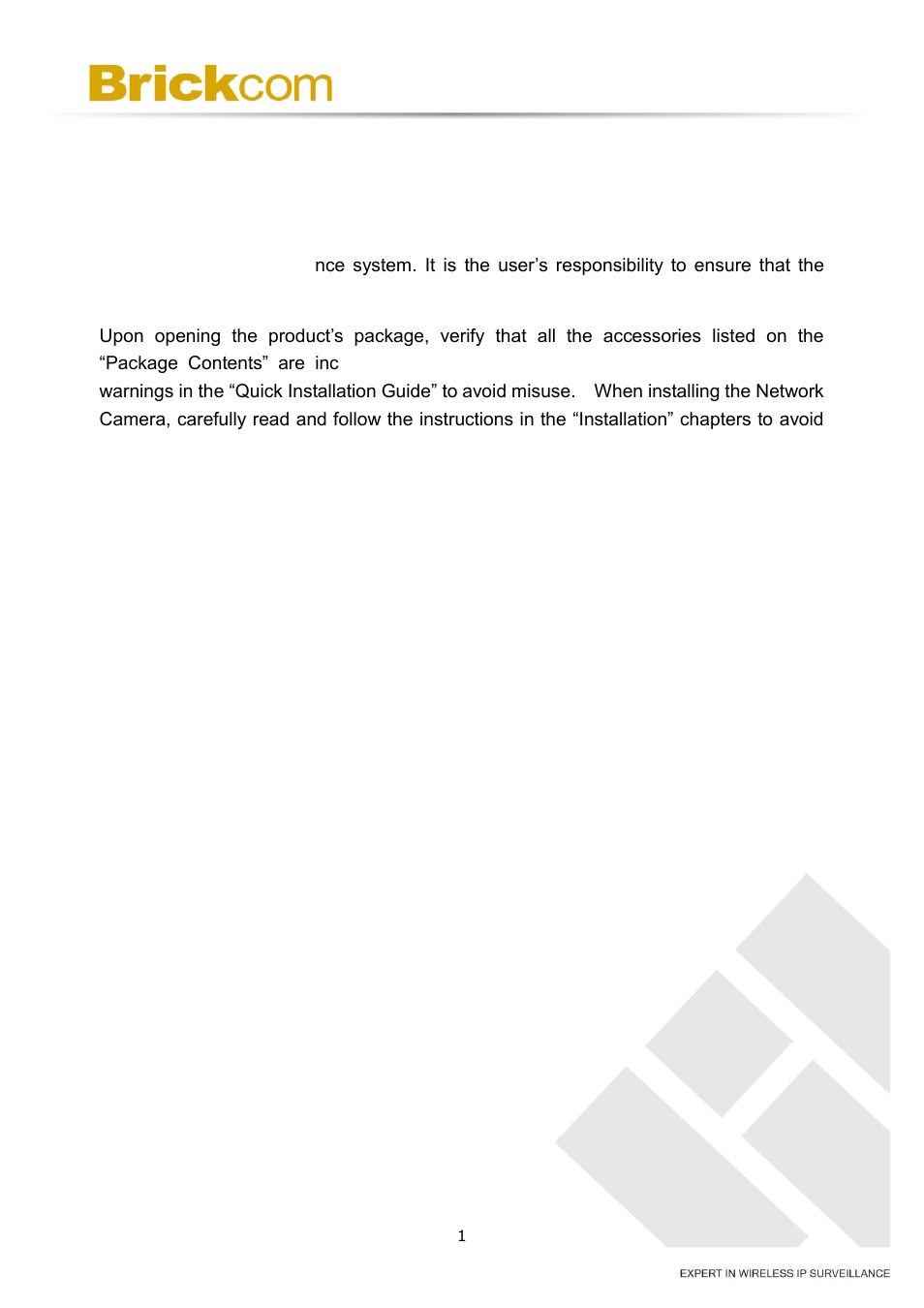 Before you use this product, Regulatory information | Brickcom OB-500Af Series User Manual | Page 4 / 34
