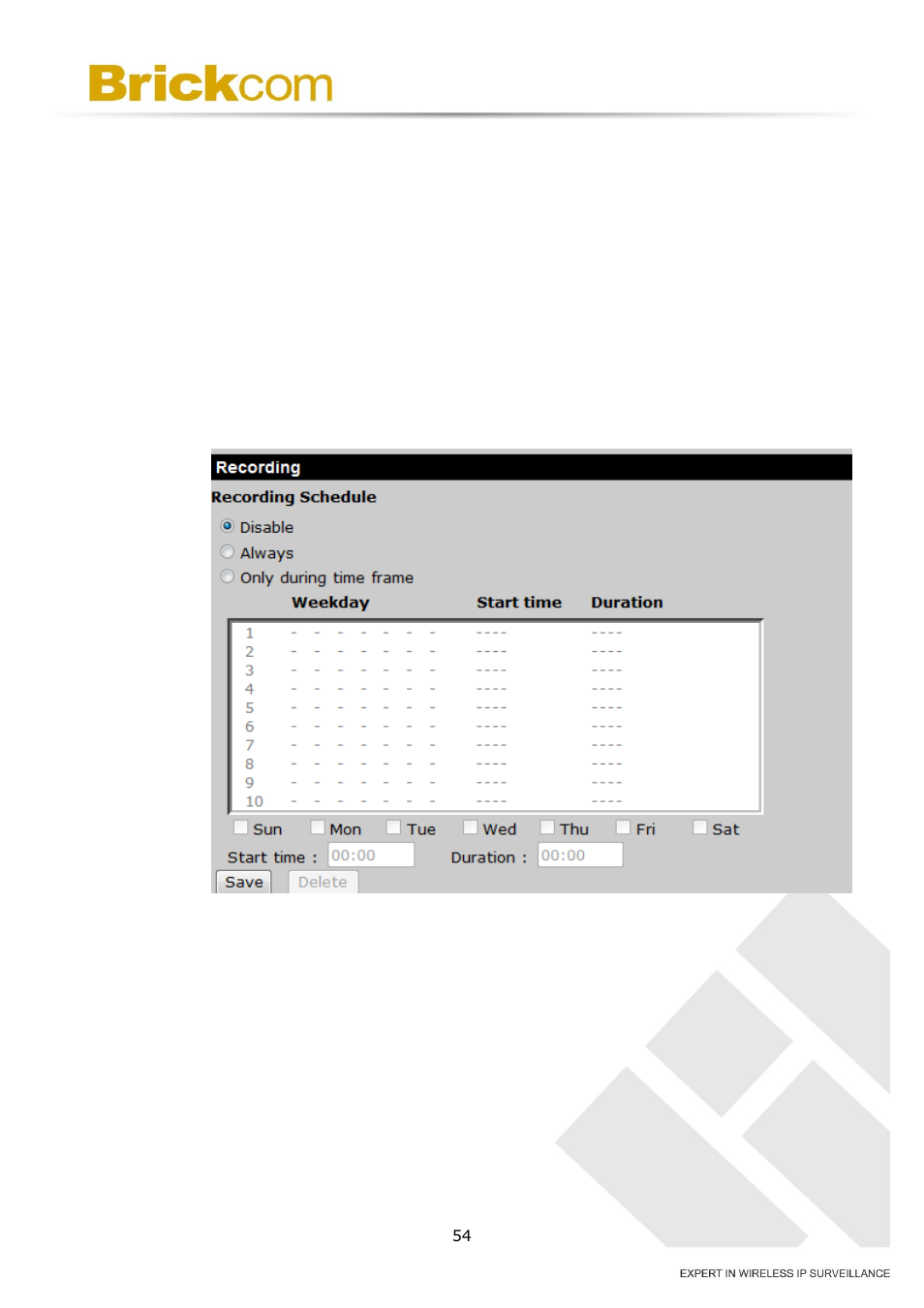 Recording (local recording), 12 recording (local recording) | Brickcom OSD-200 20xp User Manual | Page 58 / 80