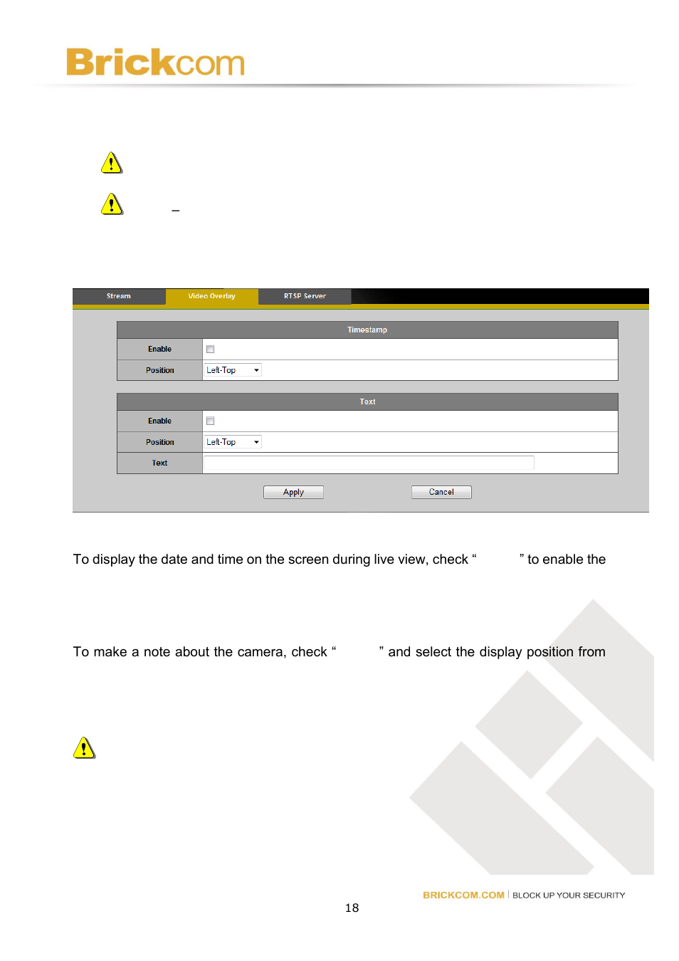 Brickcom Software Users Manual For Firmware release V3.2.x.x User Manual | Page 19 / 72