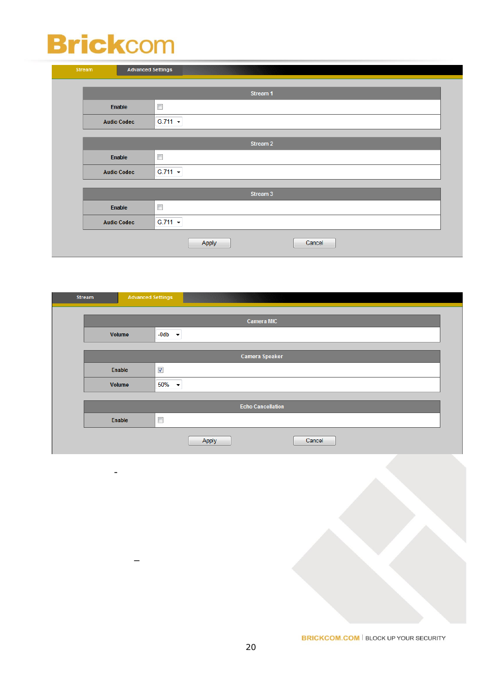 Brickcom Software Users Manual For Firmware release V3.2.x.x User Manual | Page 21 / 72