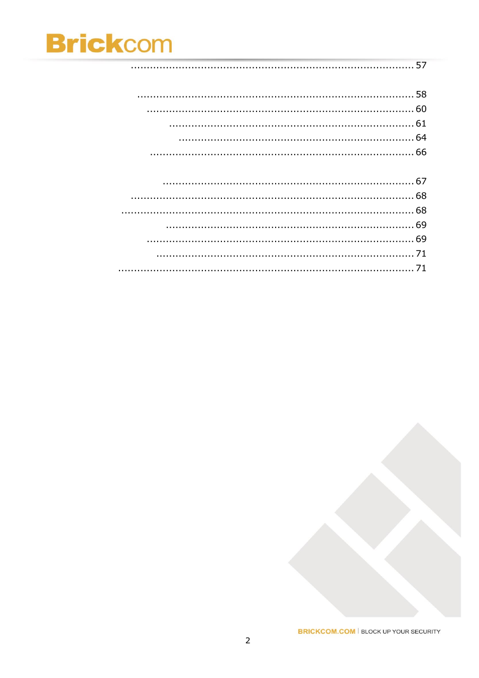 Brickcom Software Users Manual For Firmware release V3.2.x.x User Manual | Page 3 / 72