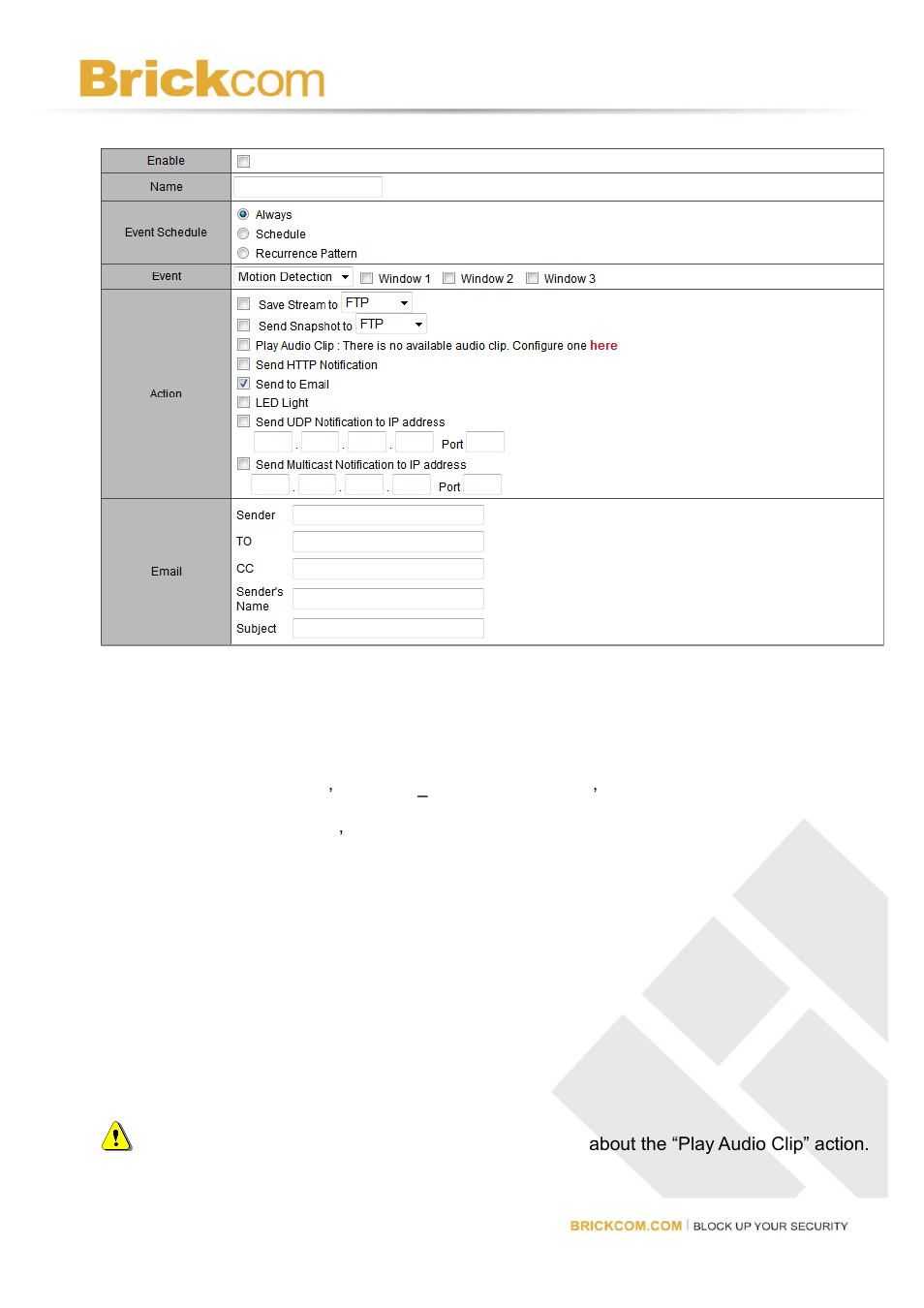 Brickcom Software Users Manual For Firmware release V3.2.x.x User Manual | Page 47 / 72