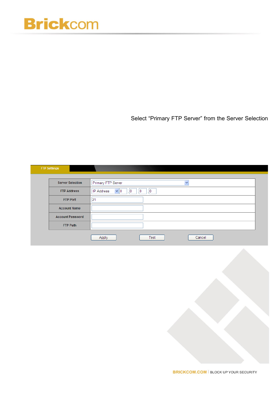 Notifications, Ftp settings | Brickcom Software Users Manual For Firmware release V3.2.x.x User Manual | Page 51 / 72