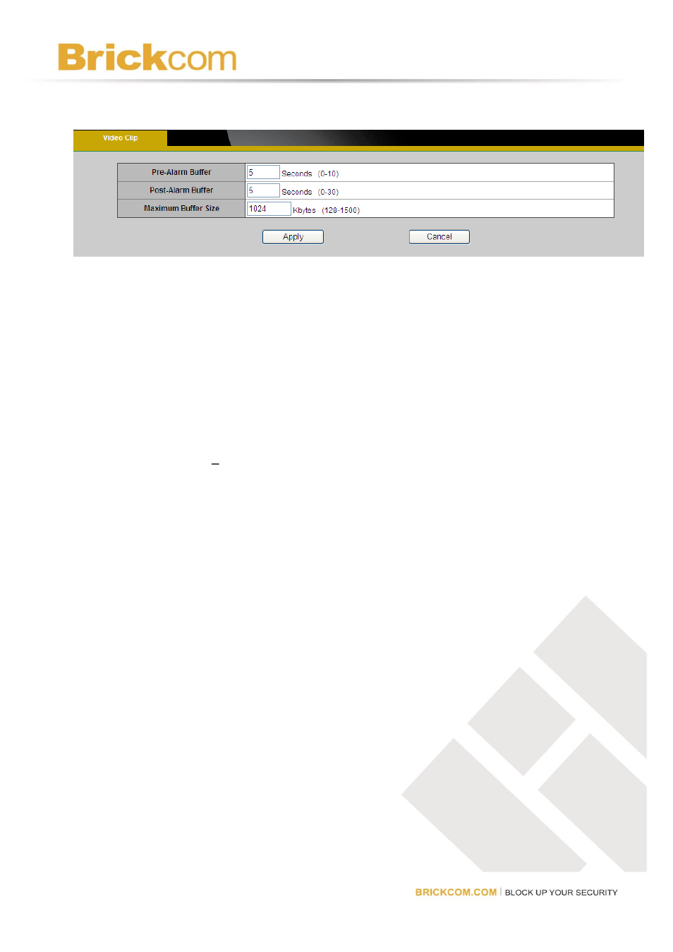 Video clip | Brickcom Software Users Manual For Firmware release V3.2.x.x User Manual | Page 56 / 72