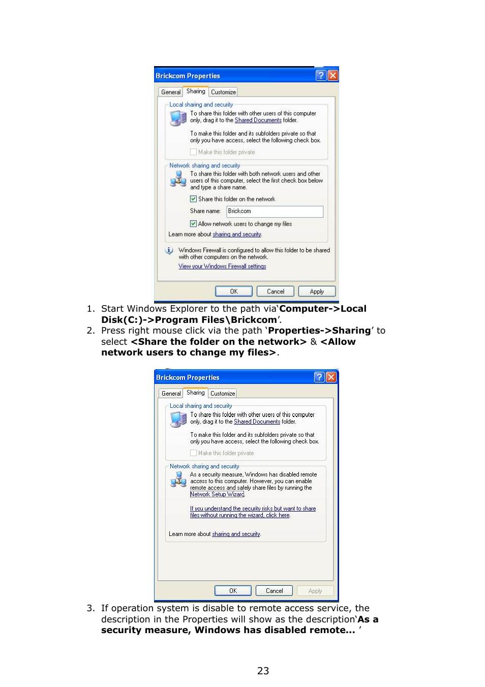 Brickcom BRC-64 User Manual | Page 23 / 99