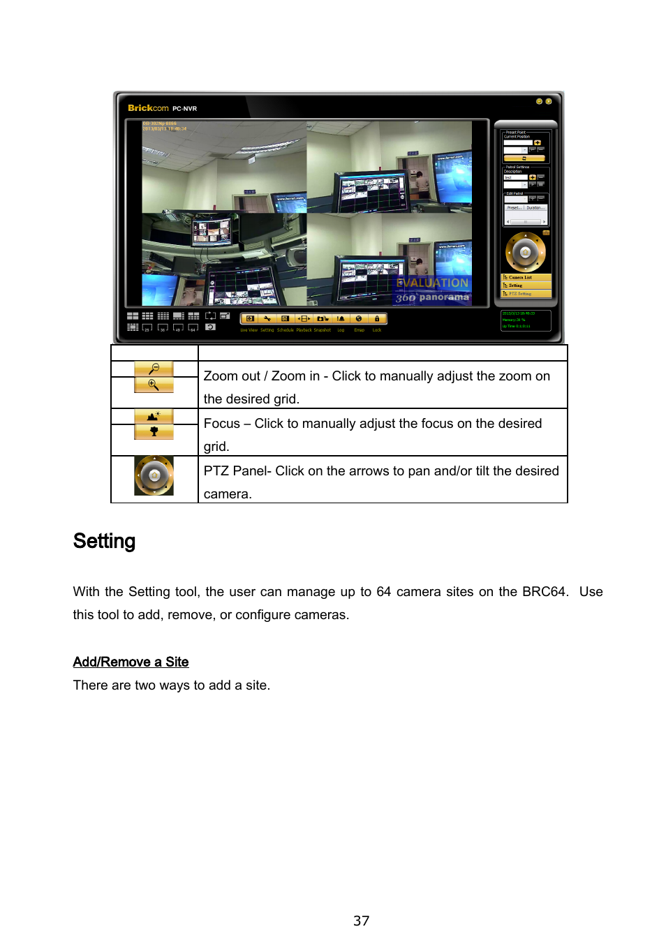 Setting | Brickcom BRC-64 User Manual | Page 37 / 99