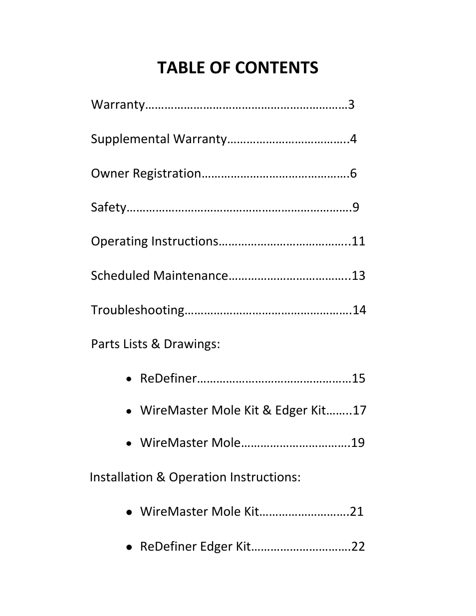 Brown Products ReDefiner _ Wiremaster MOLE (R450H, R450HA, R460HA) User Manual | Page 3 / 24