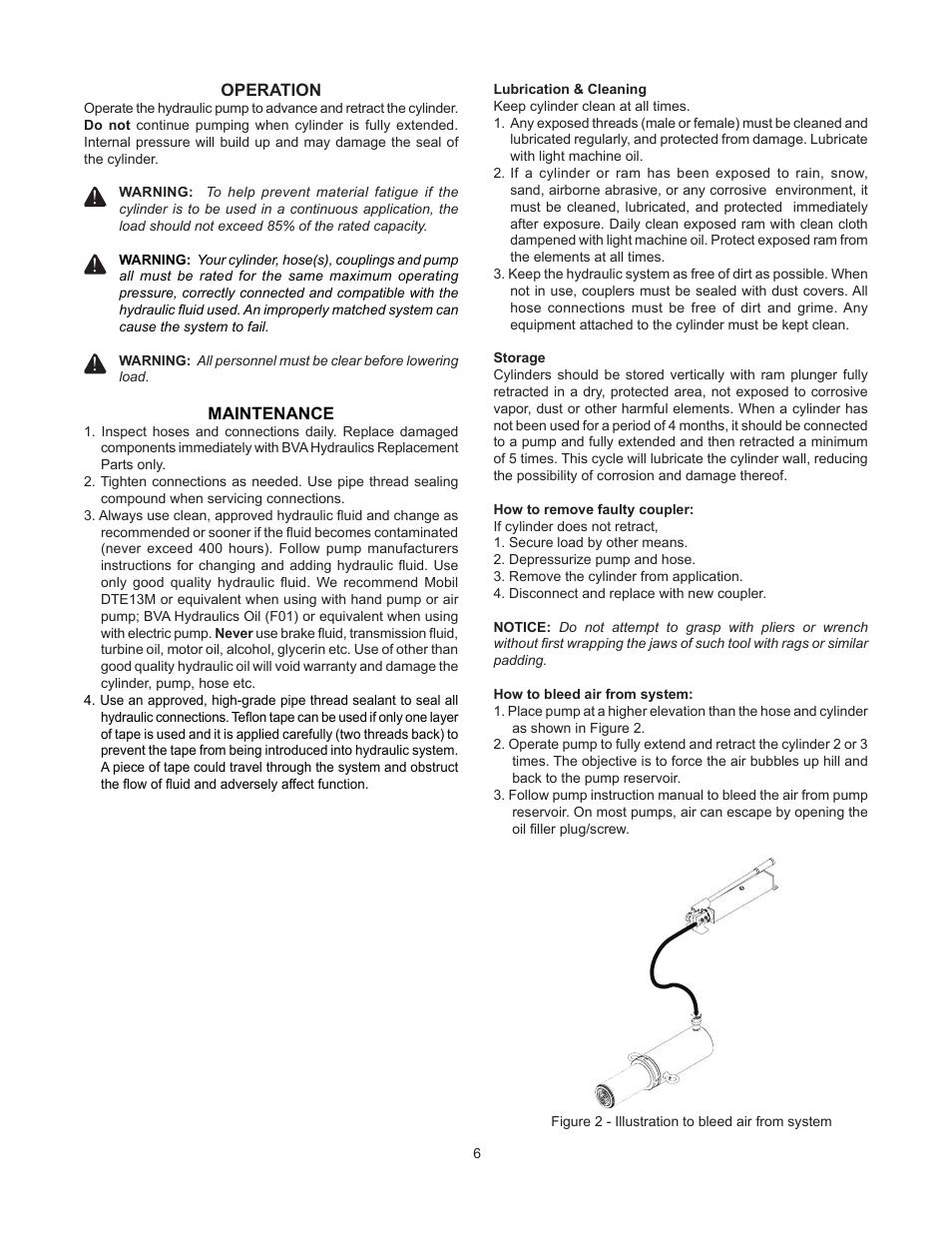 BVA Hydraulics H0500--H3008 User Manual | Page 6 / 20