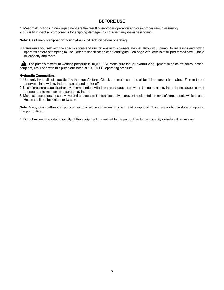 BVA Hydraulics PG6505 User Manual | Page 5 / 12