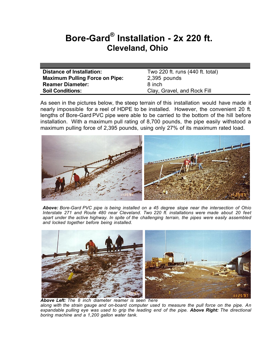 Carlon Bore-Gard Cleveland User Manual | 1 page