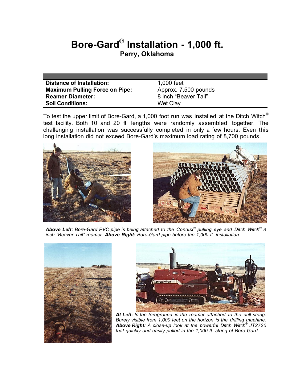 Carlon Bore-Gard Perry, OK User Manual | 1 page